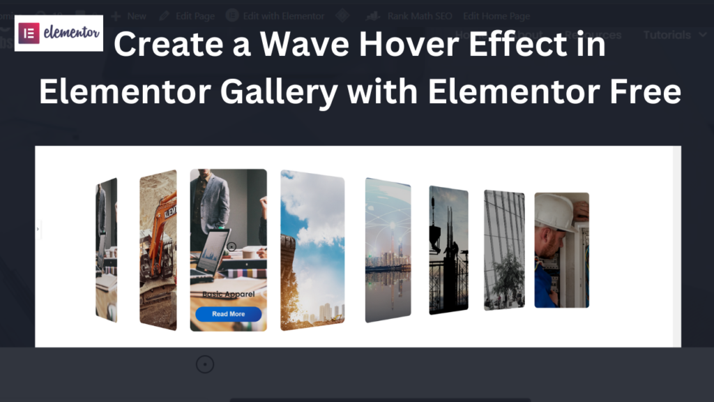 Create a Wave Hover Effect in Elementor Gallery with Elementor Free